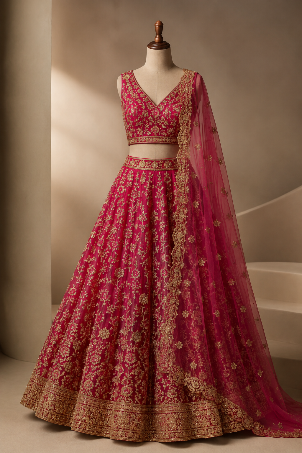 Embroidered festive lehenga